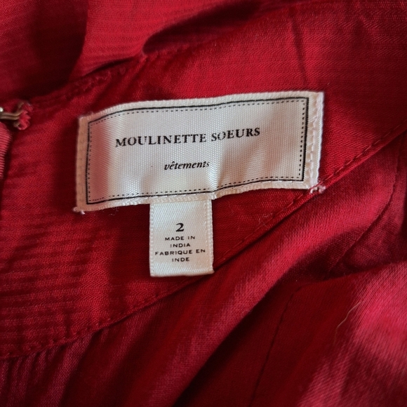 Moulinette Soeurs Womens Sleeveless Knee-length Red w/Bows Dress Size 2 - Picture 2 of 9